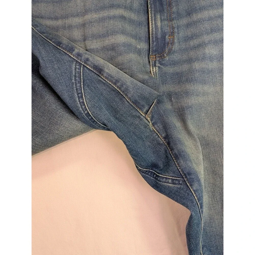Lee Extreme Motion MVP Jeans Mens 46x32 Blue Medium Wash Relaxed Straight Denim